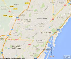 пазл Карта Барселоны